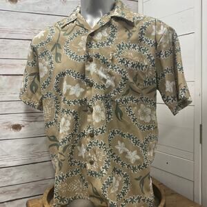 Roundy Bay Mens Hawaiian Camp Aloha Shirt Casual Short Sleeve Button Large L